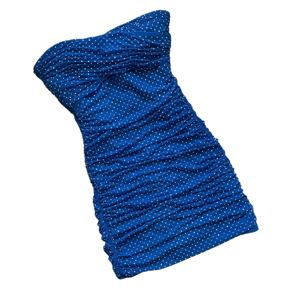 Beautiful blue strapless dress